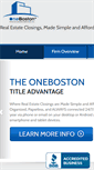 Mobile Screenshot of onebostontitle.com